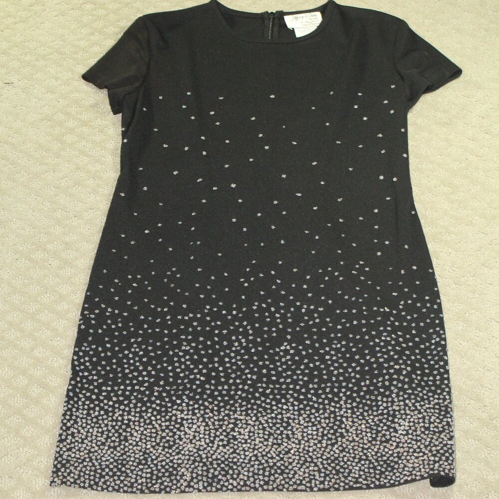 Jeffrey & Dara Size 6P Black Gradient Beaded Dress